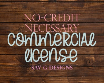 COMMERCIAL LICENSE | No Credit Necessary License for Sav G Designs Digital Art | Sublimation, Vinyl, T-shirts, ETC!
