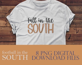 FOOTBALL | 8 PNG Files | High Quality Instant Download | Fall in the South | Football ClipArt, Hand Drawn Art | Alabama, Auburn, Georgia