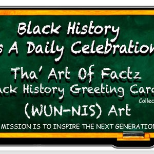 Tha Art of Facts Black History Full Schoolbox Collection. Cartões de felicitações inspiradores e educativos com arte original.