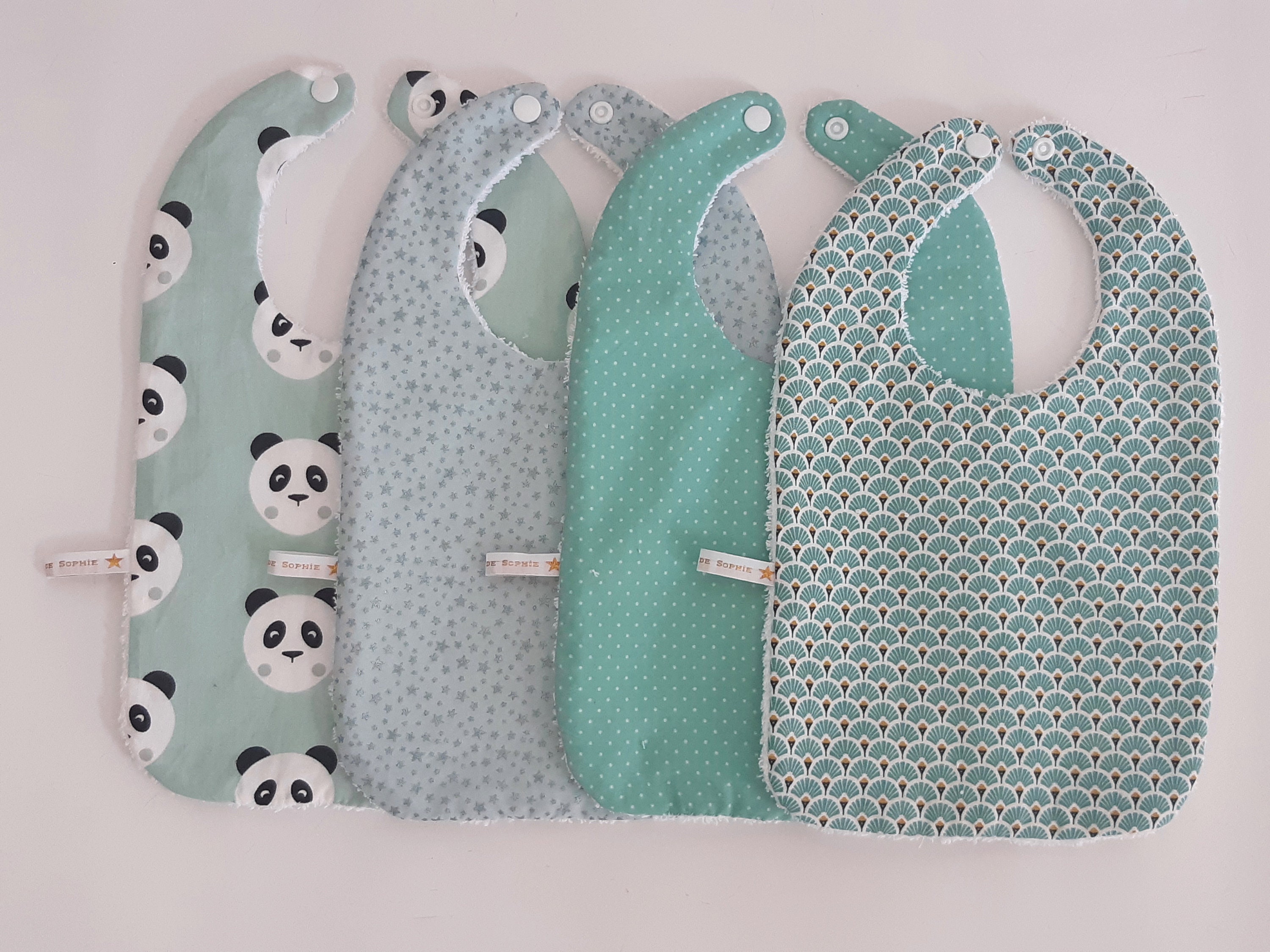 Baby Girl Bib Baby Boy Bib Handmade Bib Lot Mint Black Etsy UK