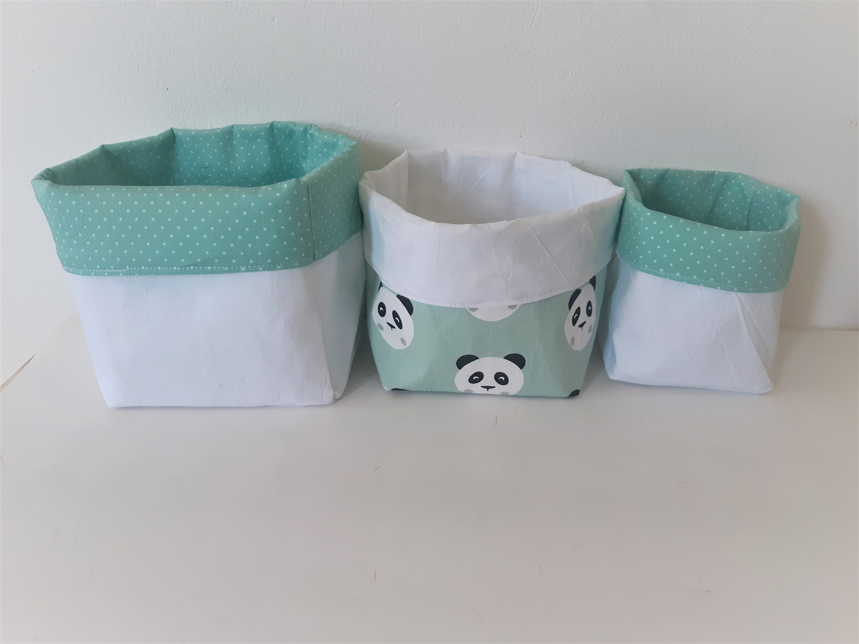 Baby Storage Basket Mint Cloth Basket Turquoise Green Water Etsy