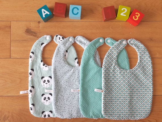 Bavoir Bebe Fille Bavoir Bebe Garcon Lot Bavoirs Fait Main Etsy