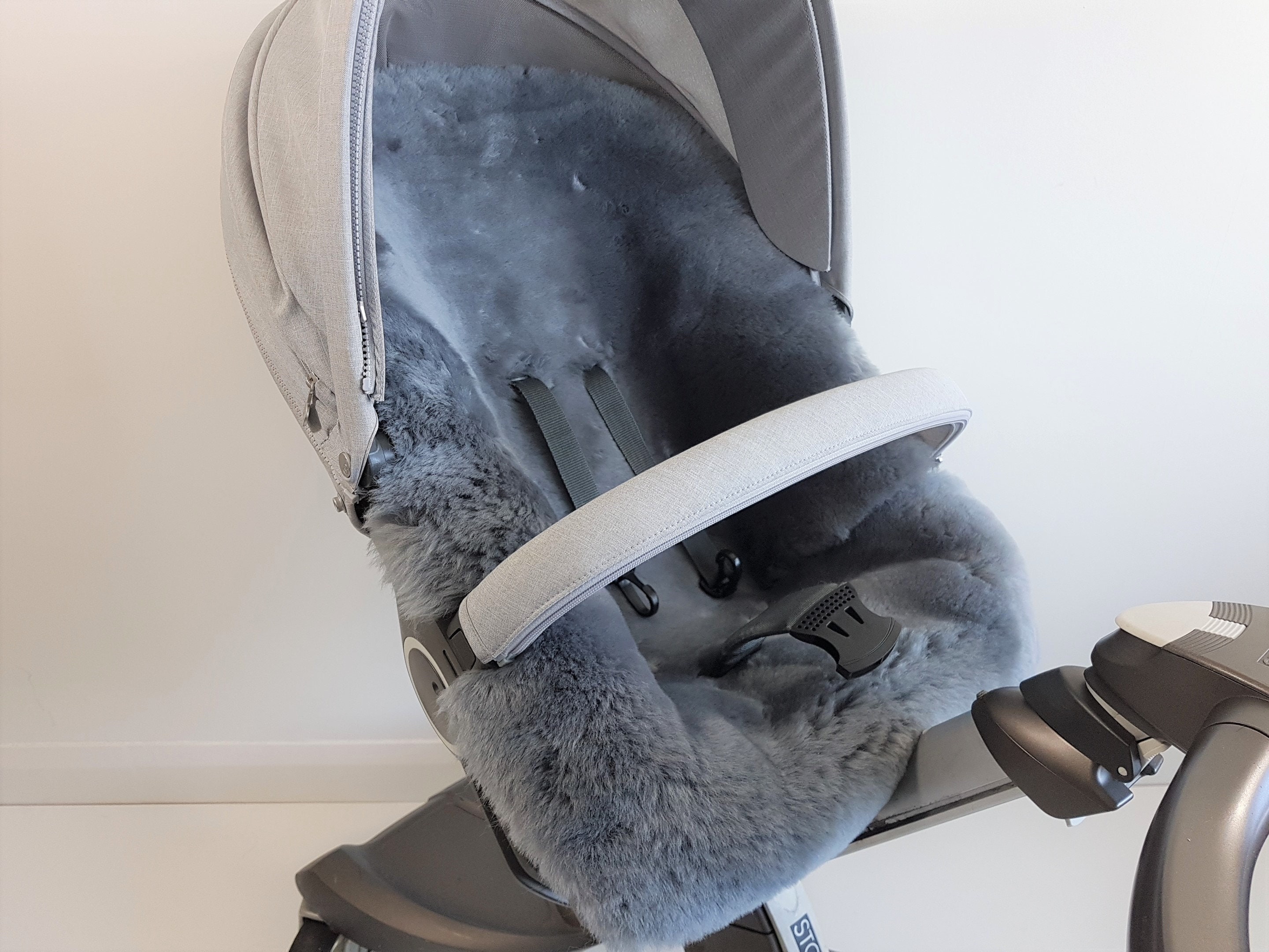 dark grey pram