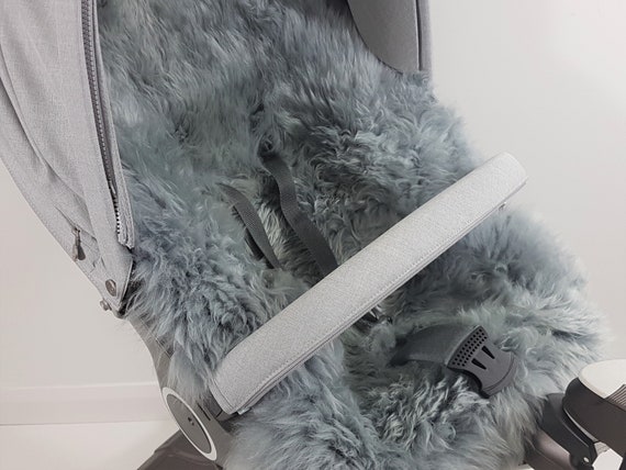 grey sheepskin pram liner