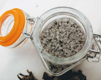 Black Trumpet Mushroom Finishing Salt: Wild Ramp & Garlic Seasoning