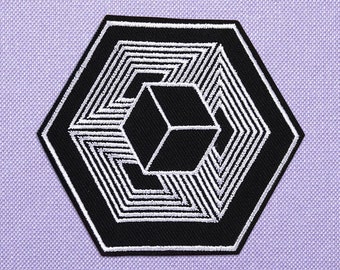 Fourth dimension Space patch for jackets, astronomy science patch for backpacks - Iron on