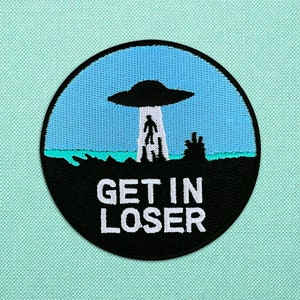Funny ufo patch patch for jackets, cool space alien patch for backpacks