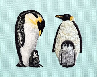 Cute baby penguin patches for jackets, iron on animal bird patches for backpacks, penguin gift