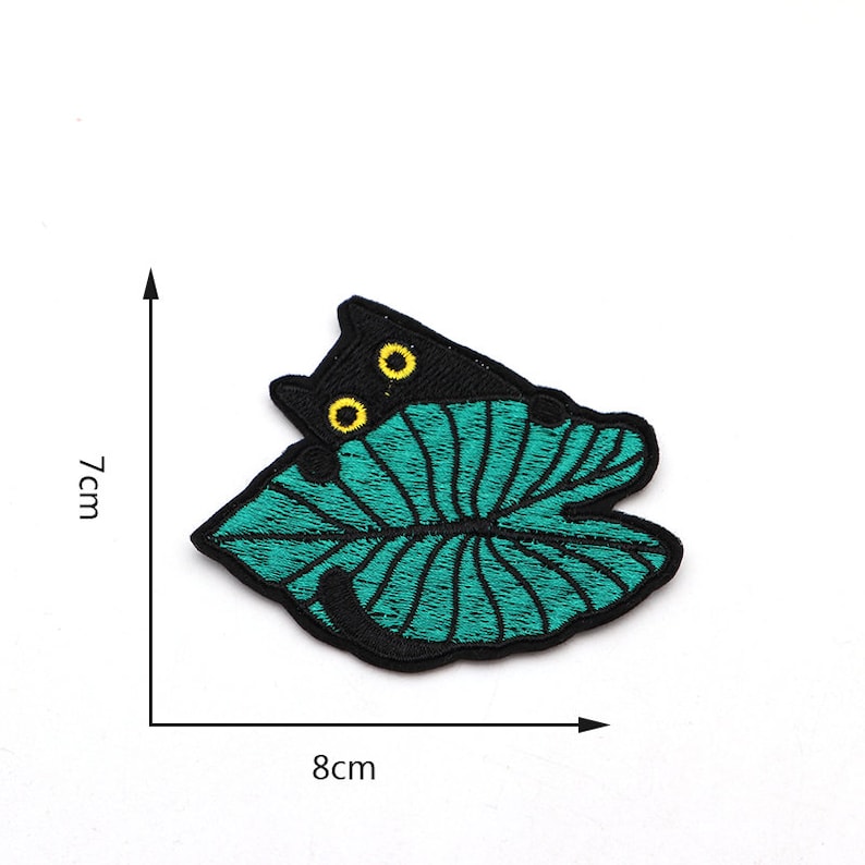 Cute Cat Patch / Set Of 2 Patches Embroidered Iron On Etsy