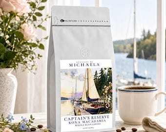Macadamia Nut Flavored Coffee: Captain’s Reserve Medium Roast Whole Beans for Coffee Lovers