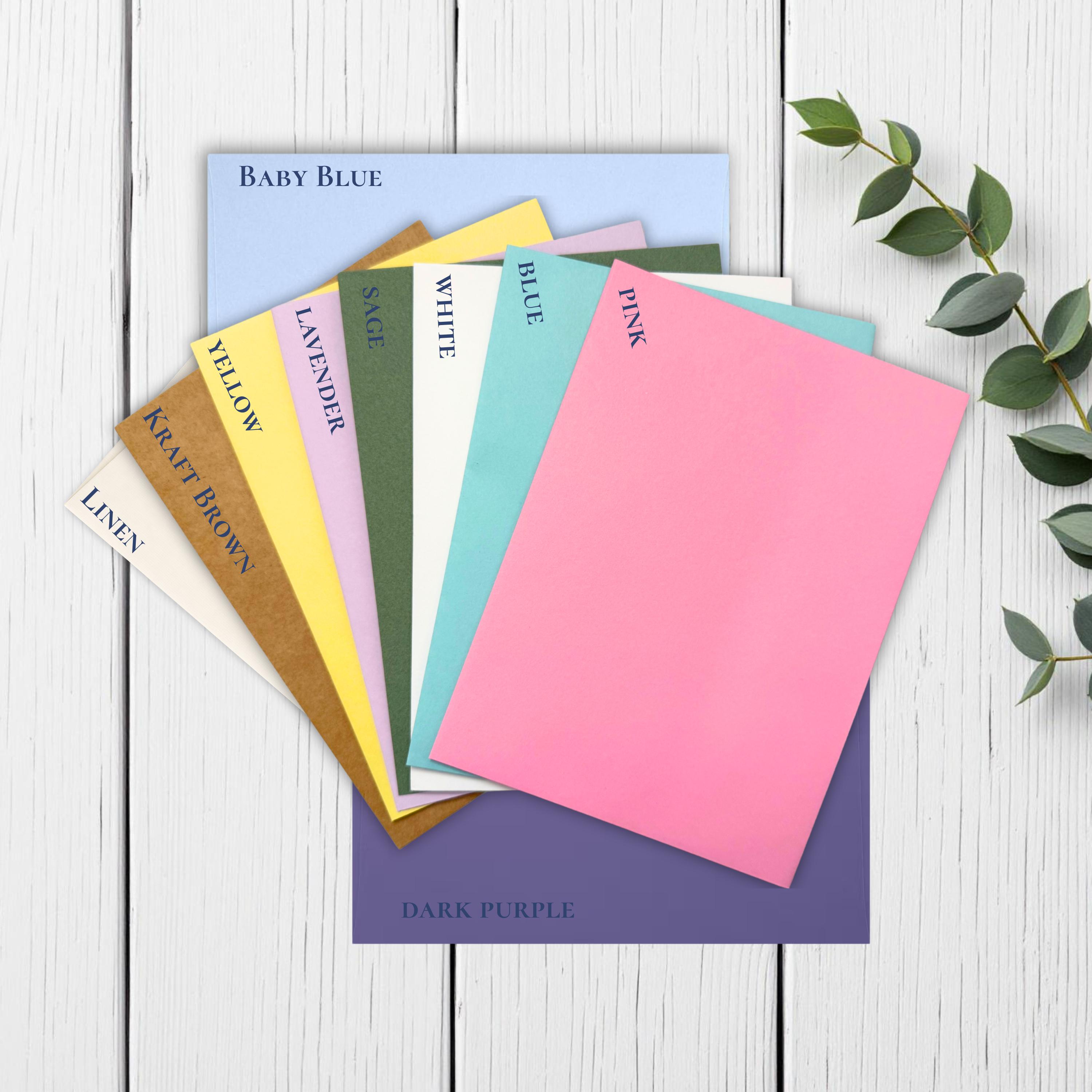 Wildflower Thank You Watercolor Card: Floral Stationery Set - Etsy