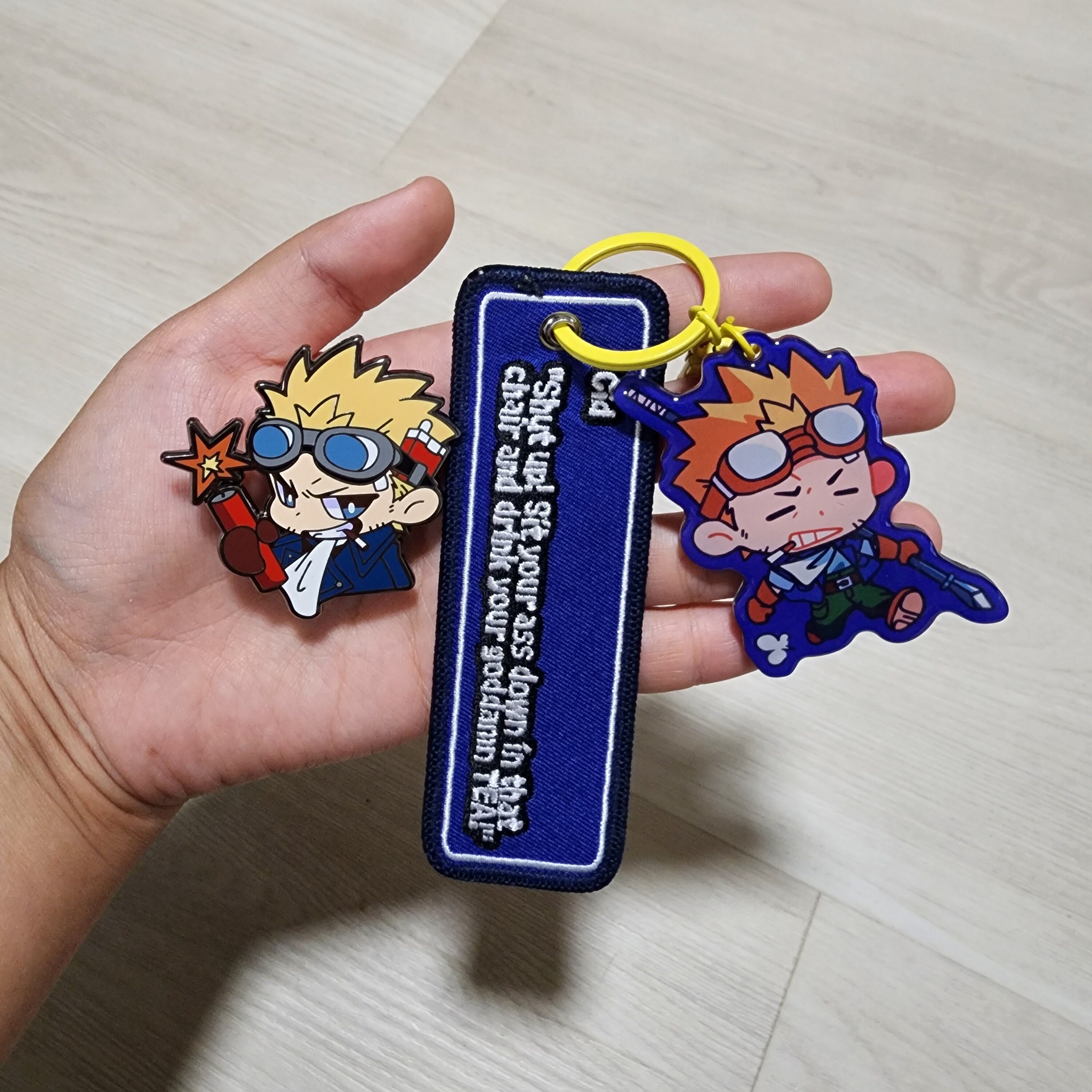 Final Fantasy VII FFVII Cid Highwind Acrylic Charm Keychain Embroidery ...