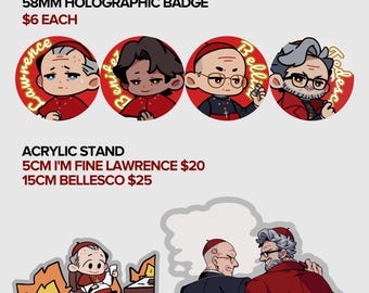 LAATSTE VOORRAAD Conclave 2024 Film Fanmerch Charm Acryl Sleutelhanger Standaard Stickers Photocard