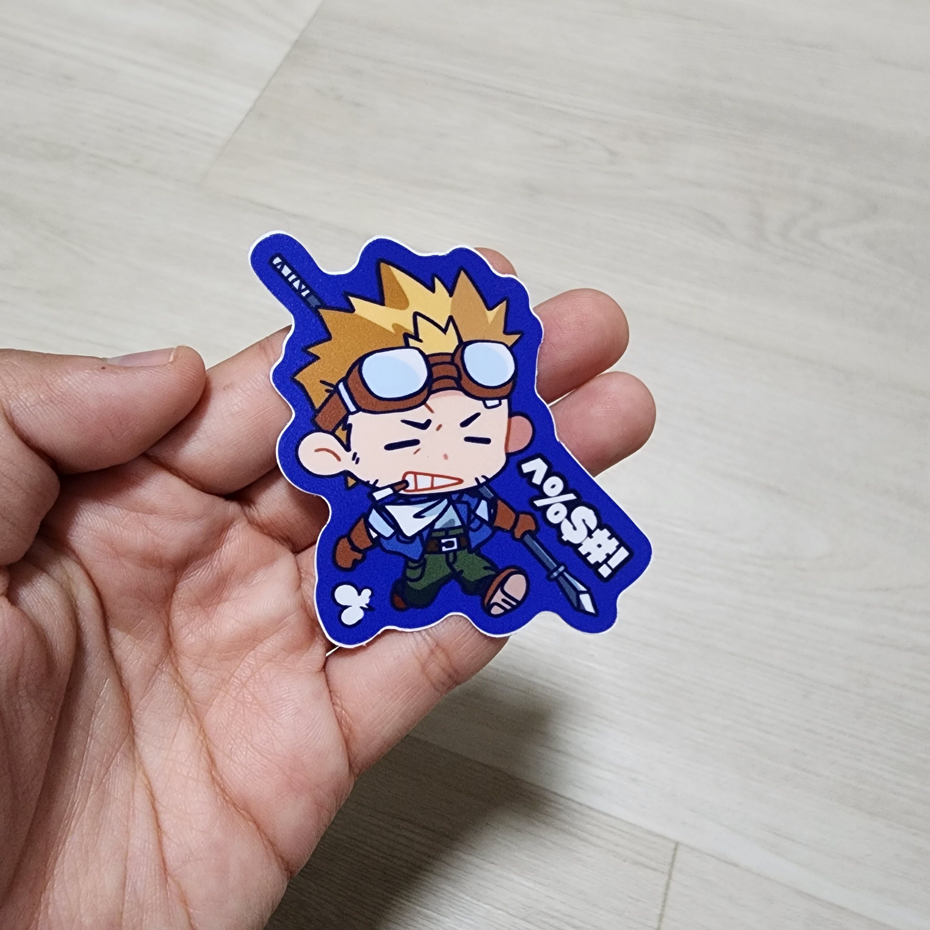 Final Fantasy VII FFVII Cid Highwind Acrylic Charm Keychain Embroidery ...
