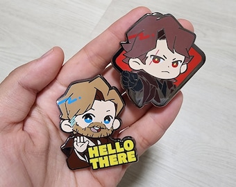 Star Wars SW Anakin Skywalker Obi Wan Kenobi Enamel Pin Sticker