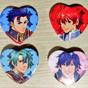 Fire Emblem Lords Heart Pinback Buttons