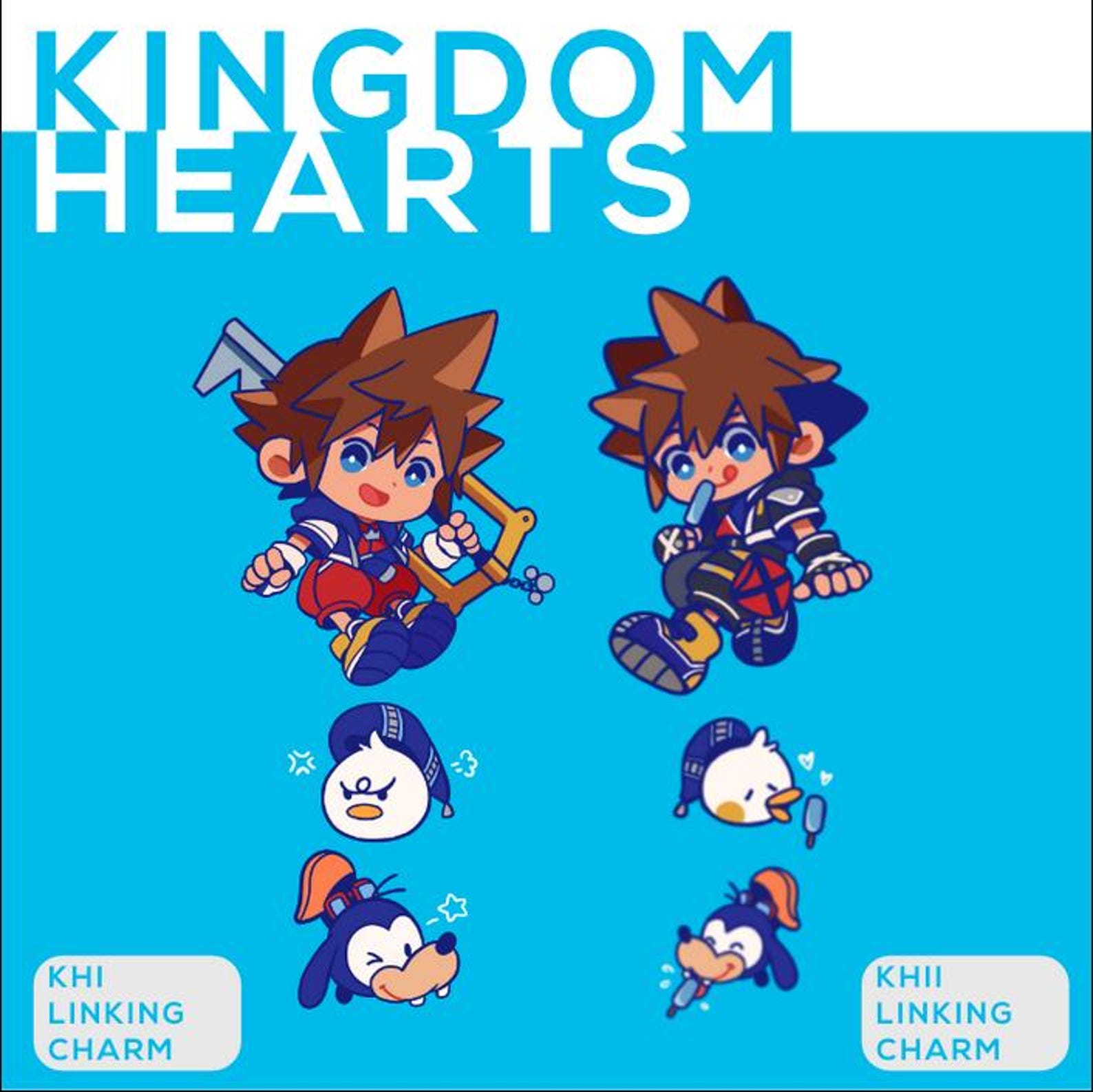 Kingdom Hearts II Trinity Trio Linking Charm Acrylic Keychain - Etsy