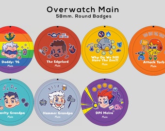 Overwatch Main Round Badges