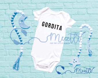 Gordito/ Gordita Onesie® | Spanish Mameluco | Hip Hop Baby Clothes | Unisex Bodysuit | Baby Shower Gift | Unique Baby Clothes | Rap Music
