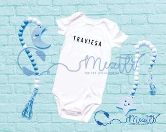 Travieso/ Traviesa Onesie® | Spanish Mameluco | Hip Hop Baby Clothes | Unisex Bodysuit | Baby Shower Gift | Unique Baby Clothes | Rap Music