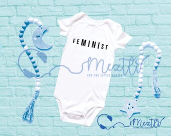 feMINIst Onesie® | Hip Hop Bodysuits | Hip Hop Baby Clothes | Unisex Bodysuit | Baby Shower Gift | Unique Baby Clothes | Rap Music