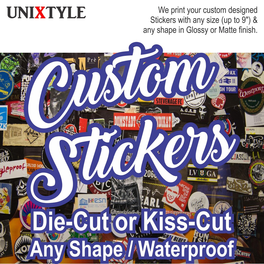 Custom Waterproof Vinyl Stickers: Die Cut Logo Decals - Etsy