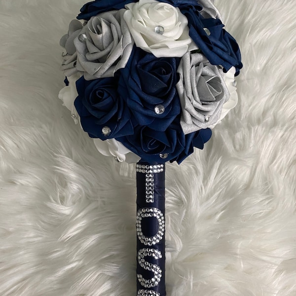 Toss bouquet-real touch artificial roses