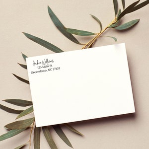 Benutzerdefinierter Umschlag Personalisierter Umschlag Briefpapier 5x7 Kundenspezifische Umschläge Mailer Benutzerdefinierte Absenderadresse PRINTED Umschläge Selbstklebend Weiß