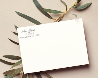 Custom Envelope Personalized Envelope Stationery 5x7 Customized Envelopes Mailers Custom Return Address PRINTED Envelopes Self Sealing White