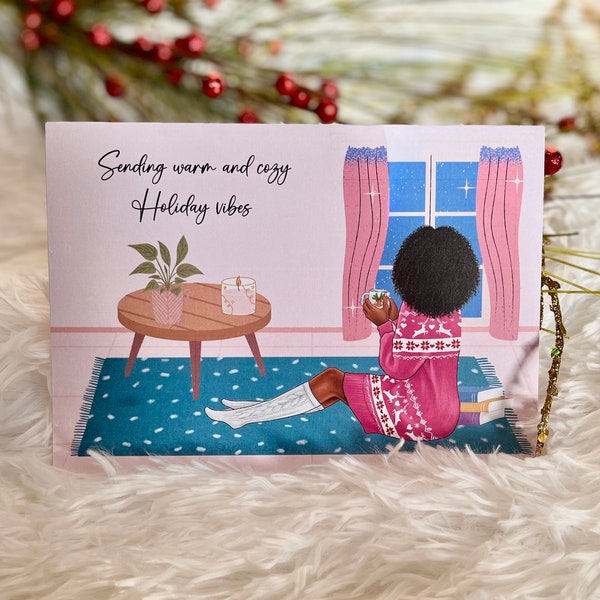 African American Holiday Vibes Cards