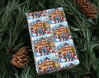 Gamer, Gaming inspired Christmas Wrapping Papers, Holiday Gift Wrap, Kids Xmas, Gaming Theme Gift Wrap, Festive Paper Rolls for Presents
