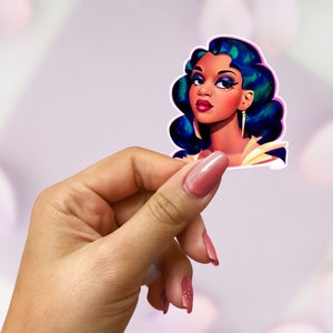 Desirae Sticker | African American Sticker | Afro American Girl | Black Woman Sticker |