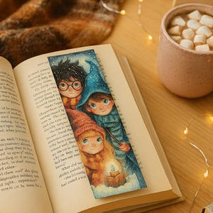 Magical Winter Wizard Bookmark | Cute Watercolor Bookmark Magical Wizard Inspired | Cozy Snowy Illustration | Book Lover Gift