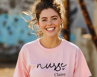 Personalized Nurse Shirt, Custom Nurse T-Shirt, Nurse Shirt Gift, Nursing School Shirts, Nurse Life, Customized Shirt for Nurse, Nurse Gifts