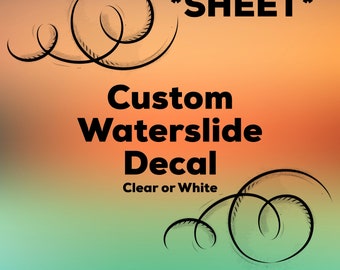 Custom Waterslide Sheet - passen Sie Ihr Blatt mit Bildern, benutzerdefinierten Druck-Waterslide-Abziehbildern an