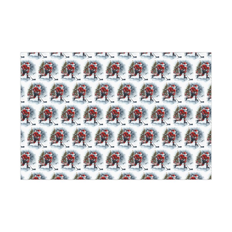 Wrapping Papers, Hockey Wrapping Paper, Christmas Wrapping Paper, Sports Fanatic Gift Wrap, Wrapping paper for Him, Gift for Him immagine 2