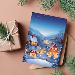 Christmas Greeting Card Set - 8 Cards, Holiday Cards, Greeting Card Bundle, Bulk Greeting Card, Greeting Card Set, Christmas Note Cards