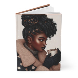 African American Girl Journal | Journal Blank Inside | Black Girl Journal | Journal for Her | Woman&#39;s Journal | Gift for Her | Notebook