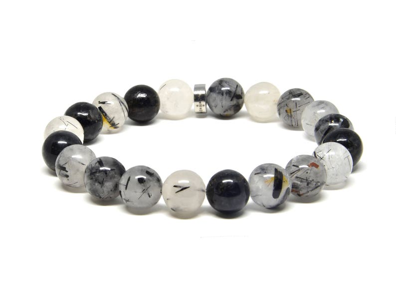 Genuine Tourmalated Quartz Stretch Bracelet