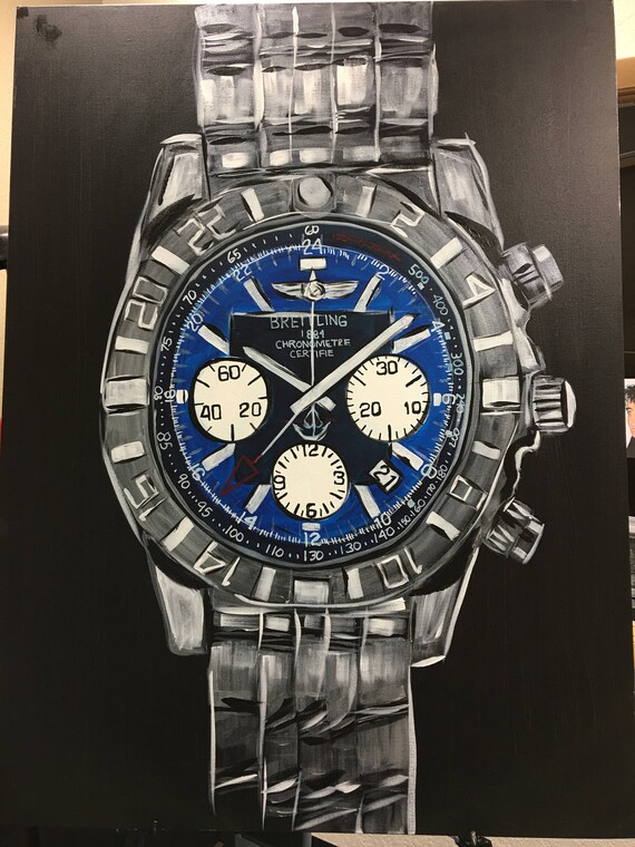 Breitling Watch Blue Face | Etsy