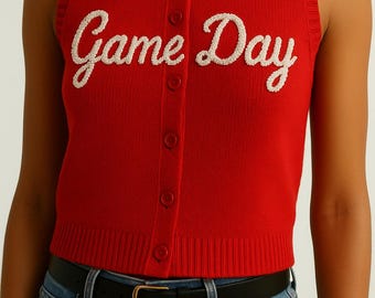 Personalized Game Day Sleeveless Sweater