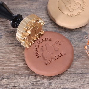 Personalisierter Keramik Stempel, Polymer Clay Stempel, Benutzerdefinierte Messing Keramik Stempel, Geschenke für Keramik Hersteller, personalisierte Geschenke