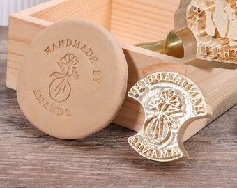 Custom Pottery Stamp, Personalized Signature Brass Stamp for Clay, Polymer Clay Stamp, Custom Initial Ceramics Stamp, Mother's Day Gifts