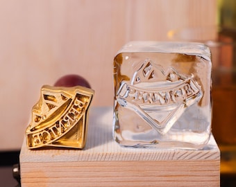 Custom your Name ice cube stamp, Gifts for Whiskey Lovers, Custom Ice Stamp for Bar, Cocktail Ice Cube Stamp, Business logo ice cubes stamp