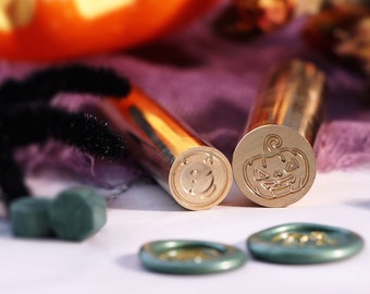 Mini sello de lacre personalizado de 12 mm/15 mm para Halloween, kit de sello de lacre hecho a mano, sello de lacre cilíndrico, sello de lacre con monograma