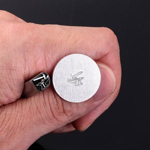 Individuelle Stahlhandstempel für Schmiede, Stahlstempel für Messermacher, individueller Metallstempel, Geburtstagsgeschenk für Papa