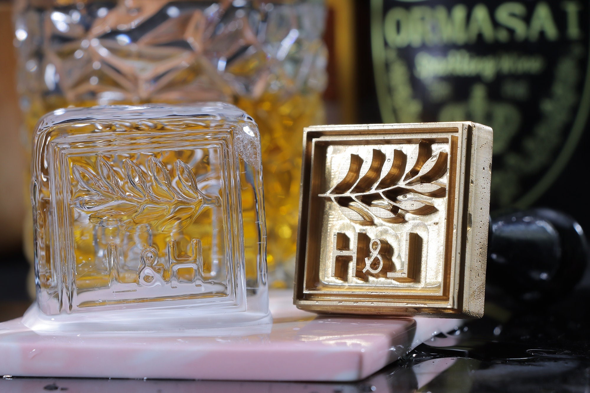 Custom Brass Ice Stamp Monogram Ice Stamp Custom Ice Stamp Etsy