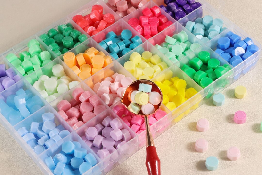 Sealing Wax Beads Kit, Sealing Wax Particles, 200pcs/375pcs/600pcs Wax