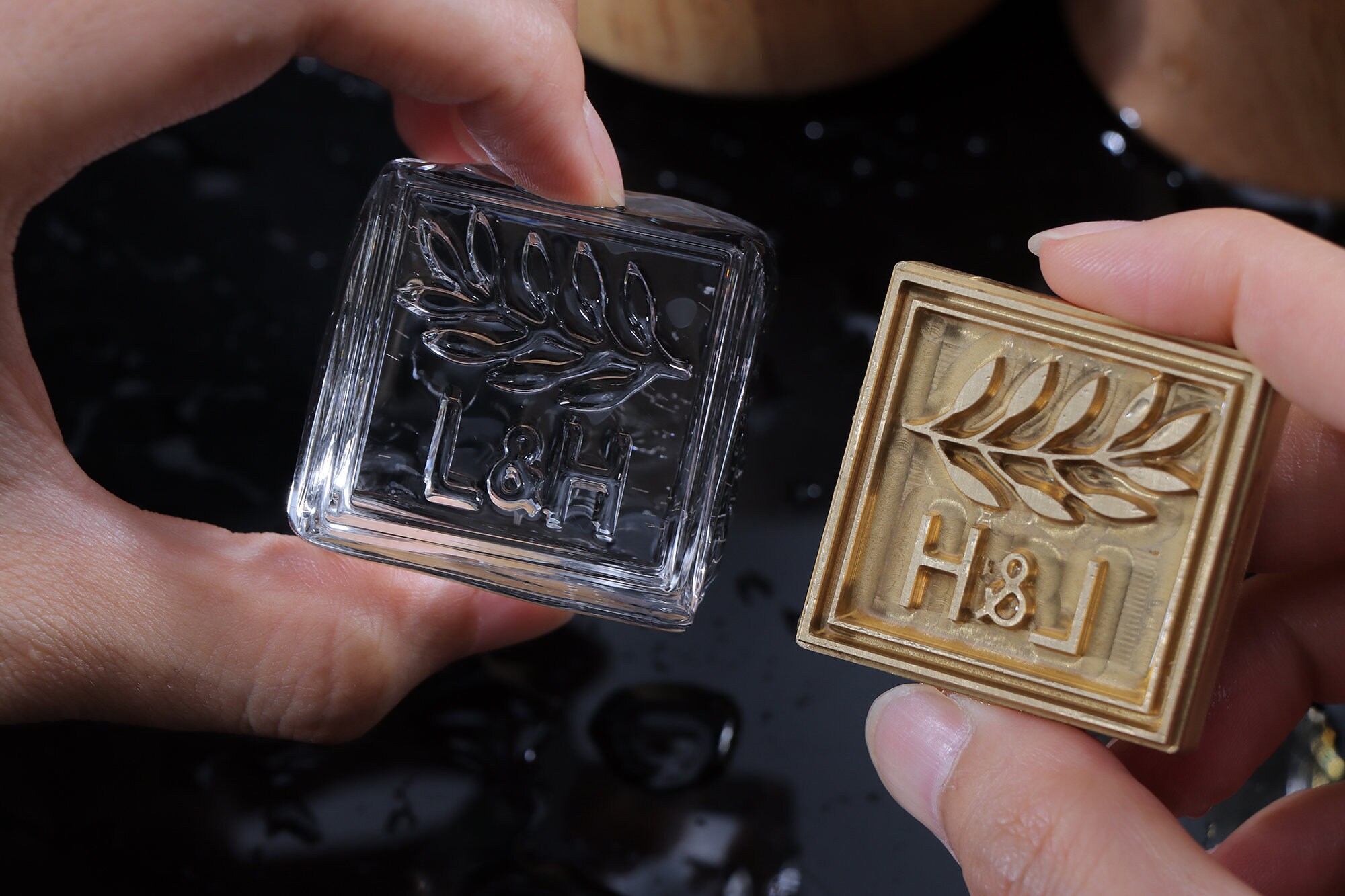 Custom Brass Ice Stamp Monogram Ice Stamp Custom Ice Stamp Etsy