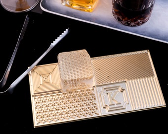 Ice Plate Custom Ice Stempel für Bar, Bar Eröffnung Custom Ice Tray Geschenk, personalisierte Ice Cube Tray für Whisky-Liebhaber